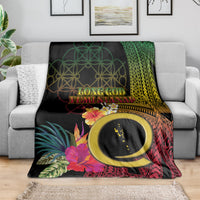 Vanuatu Selebretem 44th Indipendens Dei Blanket Sand Drawing Melanesian Vibes LT03 - Polynesian Pride