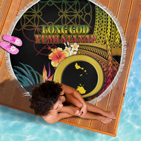 Vanuatu Shefa Day Beach Blanket Sand Drawing Melanesian
