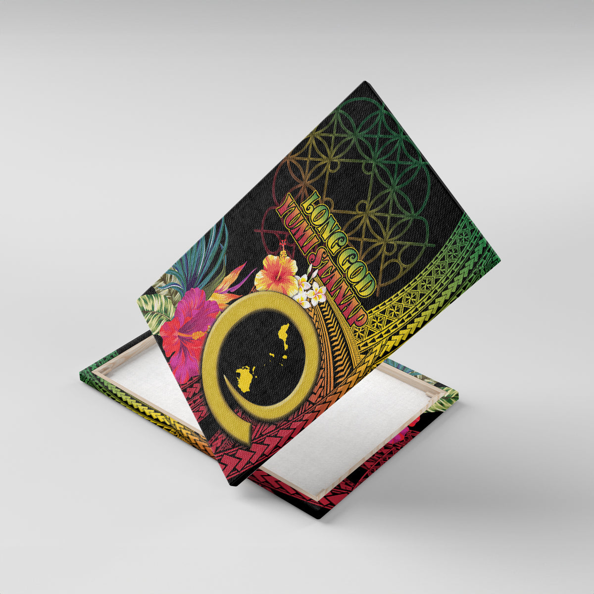 Vanuatu Shefa Day Canvas Wall Art Sand Drawing Melanesian