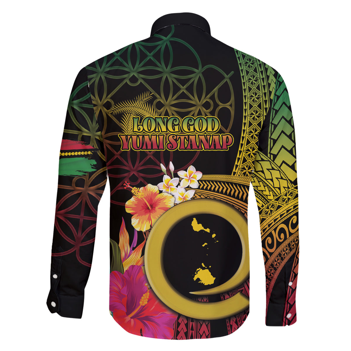 Vanuatu Shefa Day Family Matching Off Shoulder Short Dress and Hawaiian Shirt Sand Drawing Melanesian