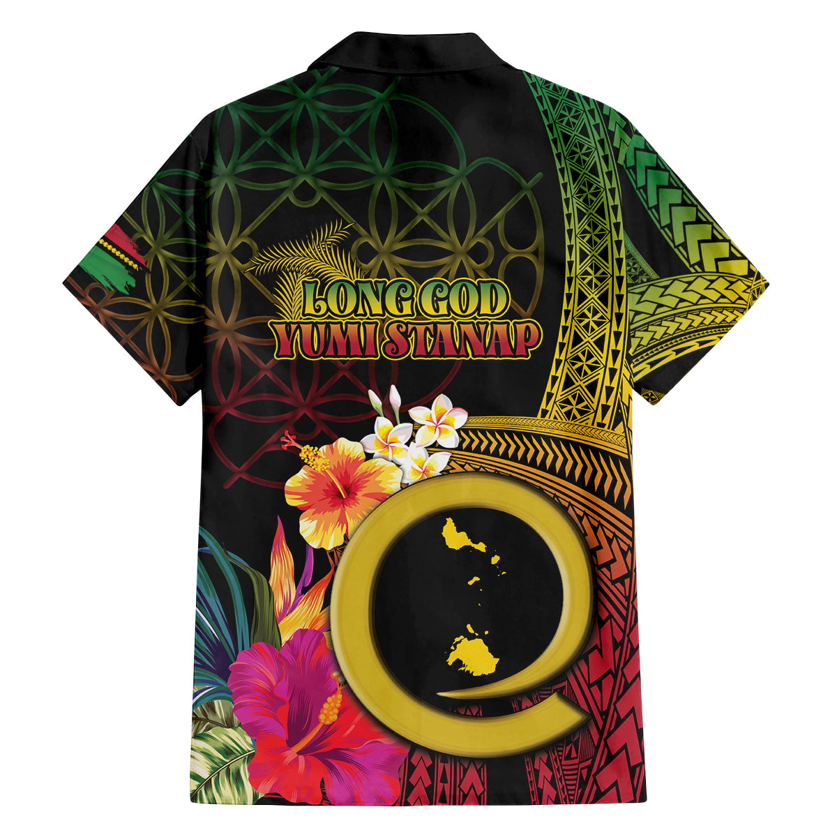 Vanuatu Shefa Day Family Matching Puletasi and Hawaiian Shirt Sand Drawing Melanesian