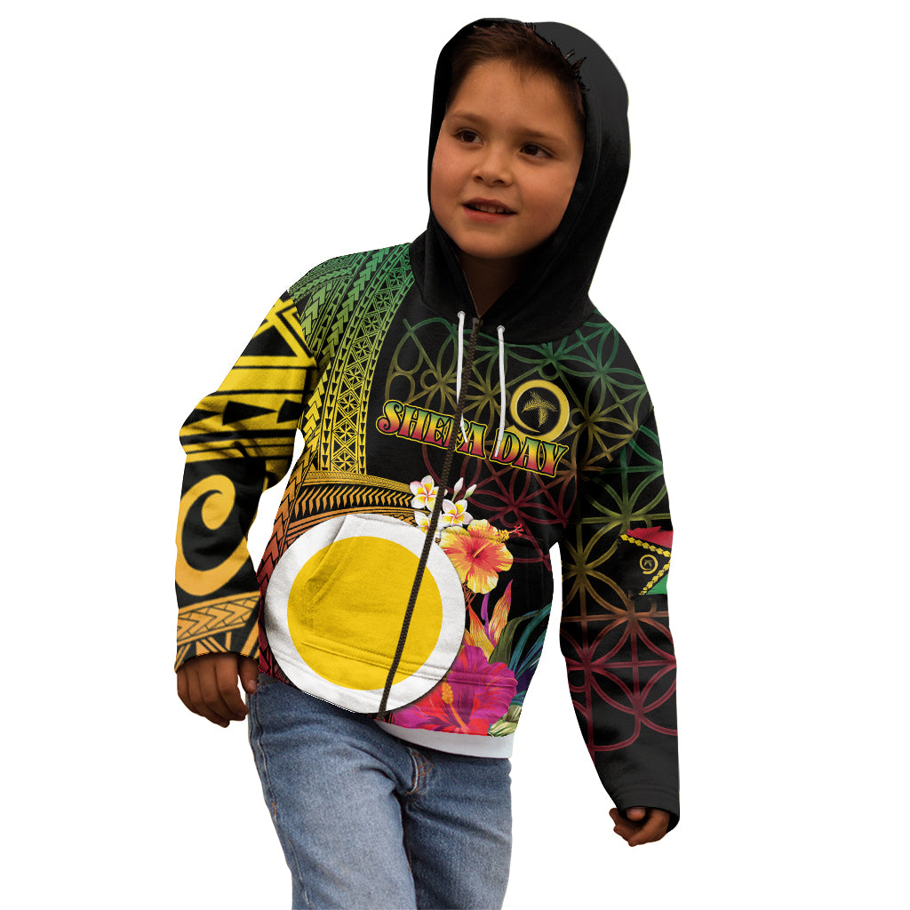 Vanuatu Shefa Day Kid Hoodie Sand Drawing Melanesian