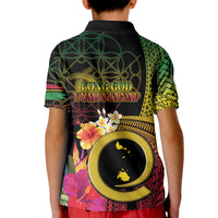 Vanuatu Shefa Day Kid Polo Shirt Sand Drawing Melanesian