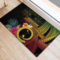 Vanuatu Shefa Day Rubber Doormat Sand Drawing Melanesian LT03 - Polynesian Pride