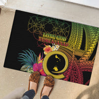 Vanuatu Shefa Day Rubber Doormat Sand Drawing Melanesian LT03 - Polynesian Pride