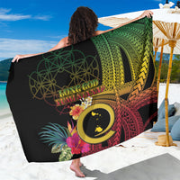 Vanuatu Shefa Day Sarong Sand Drawing Melanesian LT03 One Size 44 x 66 inches Black - Polynesian Pride