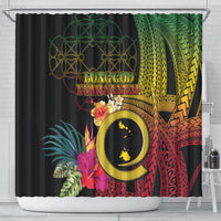 Vanuatu Shefa Day Shower Curtain Sand Drawing Melanesian LT03 - Polynesian Pride