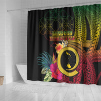 Vanuatu Shefa Day Shower Curtain Sand Drawing Melanesian LT03 - Polynesian Pride