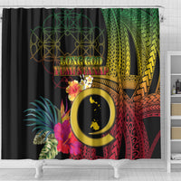 Vanuatu Shefa Day Shower Curtain Sand Drawing Melanesian LT03 - Polynesian Pride