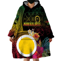 Vanuatu Shefa Day Wearable Blanket Hoodie Sand Drawing Melanesian LT03 - Polynesian Pride