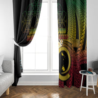 Vanuatu Shefa Day Window Curtain Sand Drawing Melanesian LT03 - Polynesian Pride