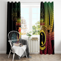 Vanuatu Shefa Day Window Curtain Sand Drawing Melanesian LT03 - Polynesian Pride