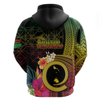 Vanuatu Shefa Day Zip Hoodie Sand Drawing Melanesian