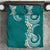 Aloha Polynesian Plumeria Flower Bedding Set Teal Color