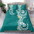 Aloha Polynesian Plumeria Flower Bedding Set Teal Color