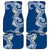 Aloha Polynesian Plumeria Flower Car Mats Blue Color