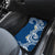 Aloha Polynesian Plumeria Flower Car Mats Blue Color