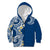 Aloha Polynesian Plumeria Flower Kid Hoodie Blue Color