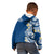 Aloha Polynesian Plumeria Flower Kid Hoodie Blue Color