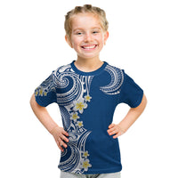 Aloha Polynesian Plumeria Flower Kid T Shirt Blue Color LT03 Blue - Polynesian Pride