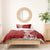 Aloha Polynesian Plumeria Flower Bedding Set Red Color
