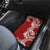 Aloha Polynesian Plumeria Flower Car Mats Red Color