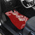 Aloha Polynesian Plumeria Flower Car Mats Red Color