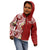 Aloha Polynesian Plumeria Flower Kid Hoodie Red Color