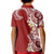 Aloha Polynesian Plumeria Flower Kid Polo Shirt Red Color