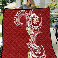Aloha Polynesian Plumeria Flower Quilt Red Color LT03 Red - Polynesian Pride