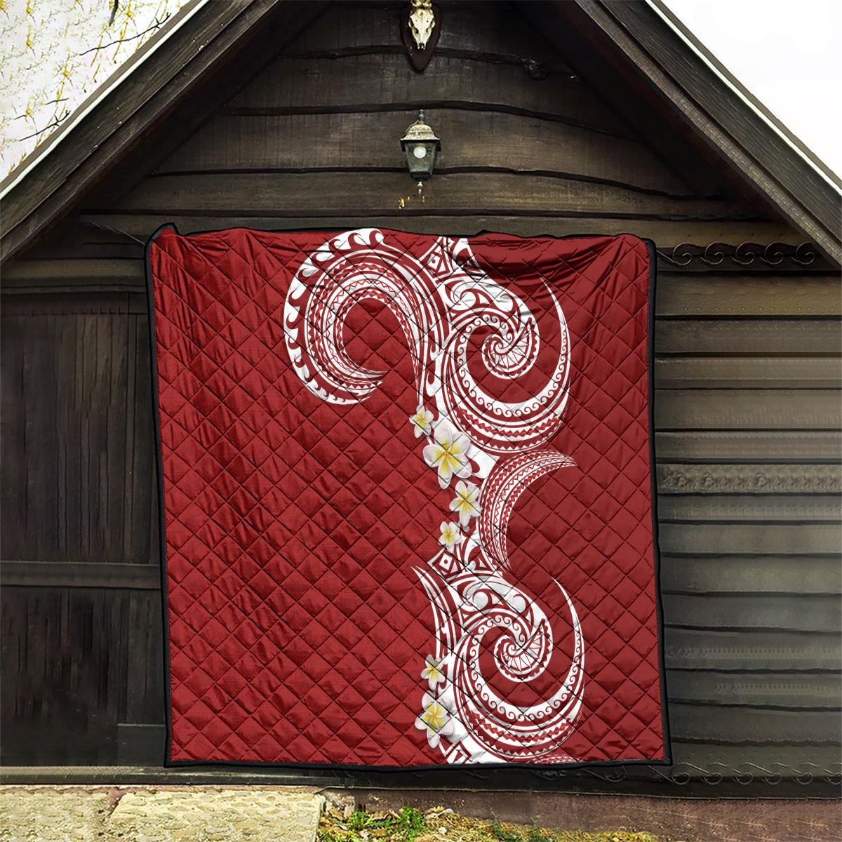 Aloha Polynesian Plumeria Flower Quilt Red Color LT03 - Polynesian Pride