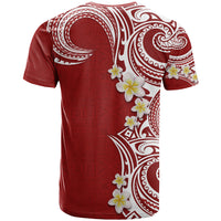 Aloha Polynesian Plumeria Flower T Shirt Red Color LT03 - Polynesian Pride