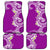 Aloha Polynesian Plumeria Flower Car Mats Purple Color