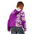 Aloha Polynesian Plumeria Flower Kid Hoodie Purple Color