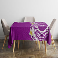 Aloha Polynesian Plumeria Flower Tablecloth Purple Color