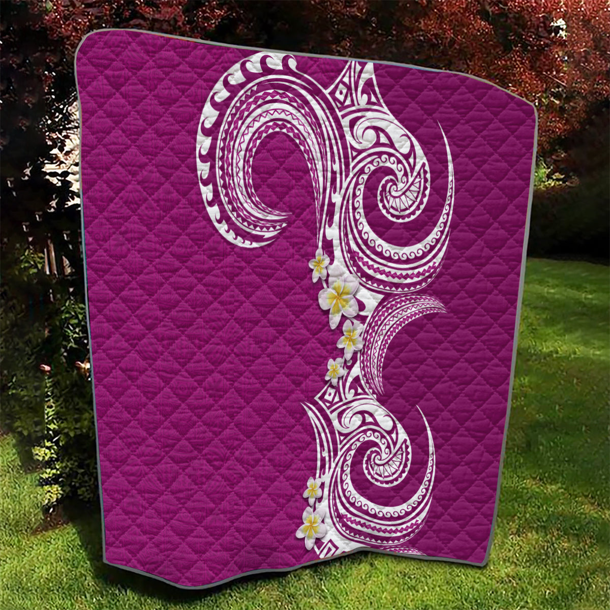 Aloha Polynesian Plumeria Flower Quilt Pink Color LT03 - Polynesian Pride