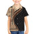 Samoa Siapo Motif and Tapa Pattern Half Style Family Matching Off Shoulder Maxi Dress and Hawaiian Shirt Beige Color