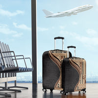 Samoa Siapo Motif and Tapa Pattern Half Style Luggage Cover Beige Color LT03 - Polynesian Pride