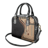 Samoa Siapo Motif and Tapa Pattern Half Style Shoulder Handbag Beige Color LT03 - Polynesian Pride