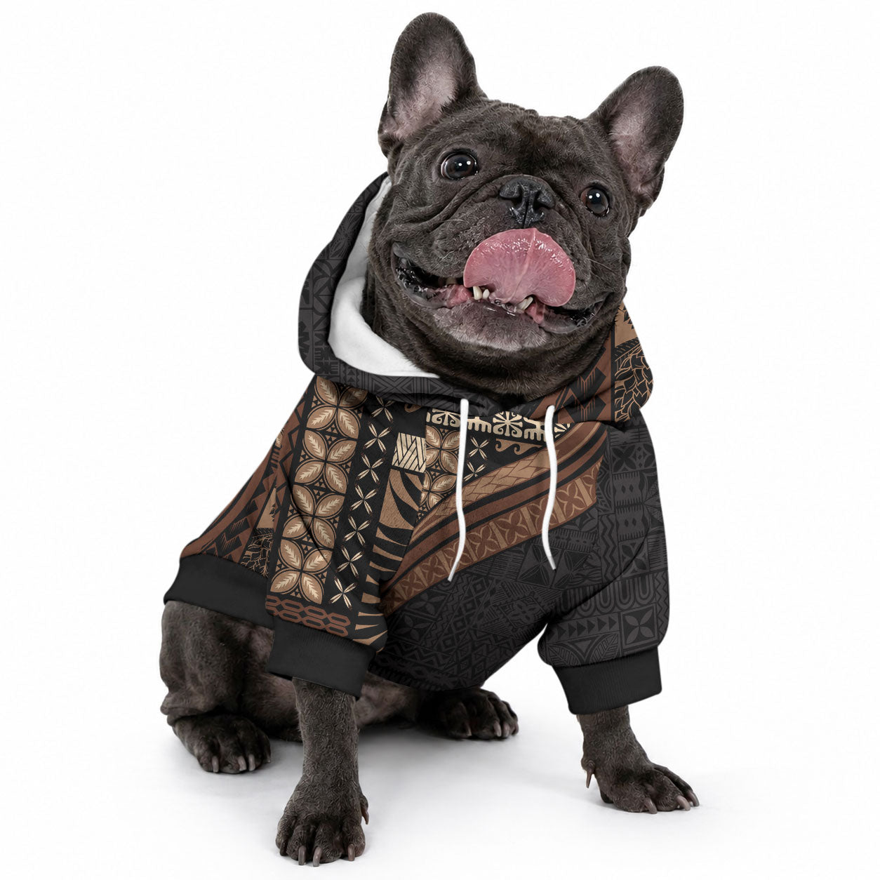 Samoa Siapo Motif and Tapa Pattern Half Style Pet Hoodie