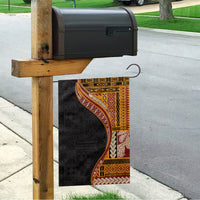 Samoa Siapo Motif and Tapa Pattern Half Style Garden Flag Yellow Color