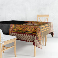 Samoa Siapo Motif and Tapa Pattern Half Style Tablecloth Yellow Color LT03 - Polynesian Pride
