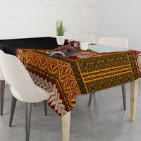 Samoa Siapo Motif and Tapa Pattern Half Style Tablecloth Yellow Color LT03 - Polynesian Pride