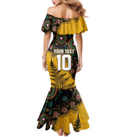 Custom New Zealand and Australia Rugby Family Matching Mermaid Dress and Hawaiian Shirt Maori Warrior With Aboriginal Version LT03 - Polynesian Pride