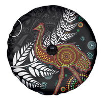New Zealand Fern and Australia Emu Spare Tire Cover Aboriginal Mix Maori Pattern LT03 - Polynesian Pride