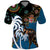 Fiji Palm Tree and Australia Kangaroo Polo Shirt Aboriginal Mix Tapa Pattern