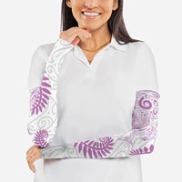 Aotearoa Maori Sea Animals Tribal Arm Sleeves Manta Ray and Shark Moko Pattern Pink Color LT03 - Polynesian Pride