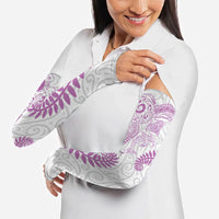 Aotearoa Maori Sea Animals Tribal Arm Sleeves Manta Ray and Shark Moko Pattern Pink Color LT03 - Polynesian Pride