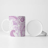 Aotearoa Maori Sea Animals Tribal Ceramic Mug Manta Ray and Shark Moko Pattern Pink Color LT03 - Polynesian Pride