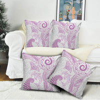 Aotearoa Maori Sea Animals Tribal Pillow Cover Manta Ray and Shark Moko Pattern Pink Color LT03 - Polynesian Pride